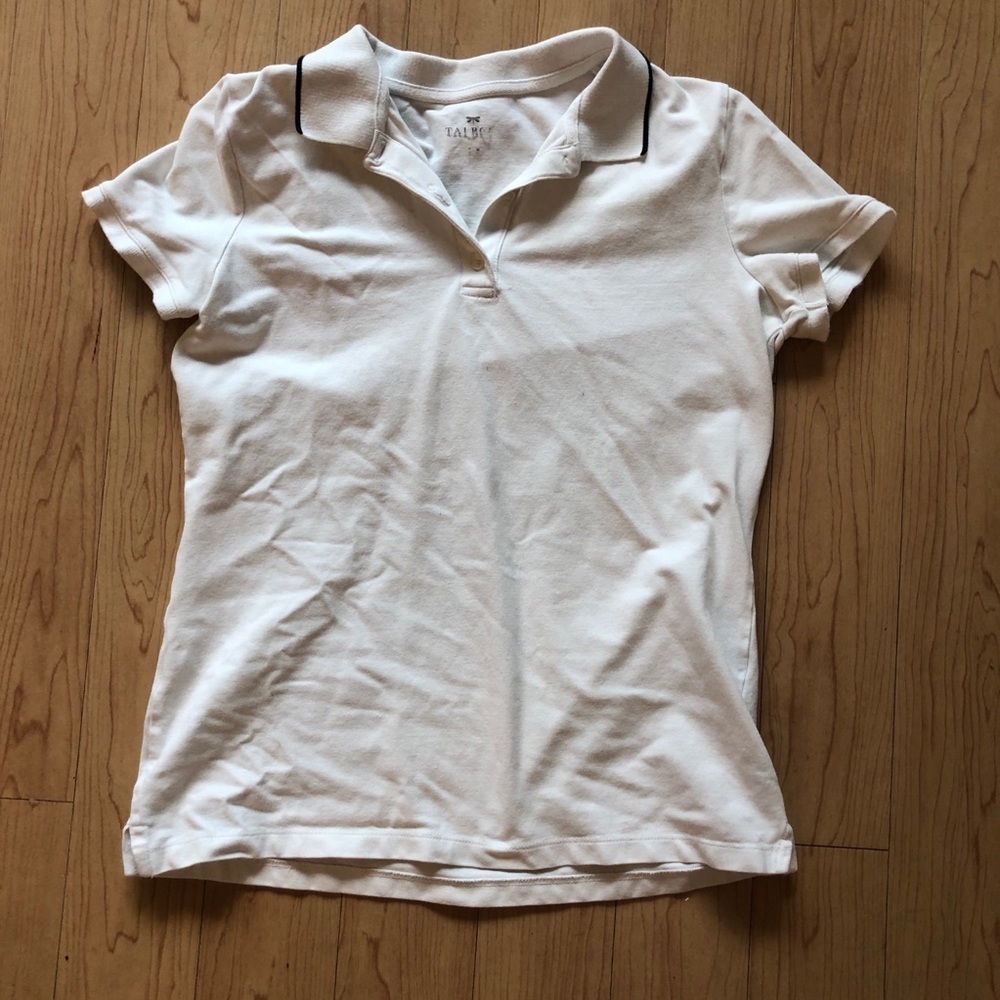 Talbots white polo collared shirt